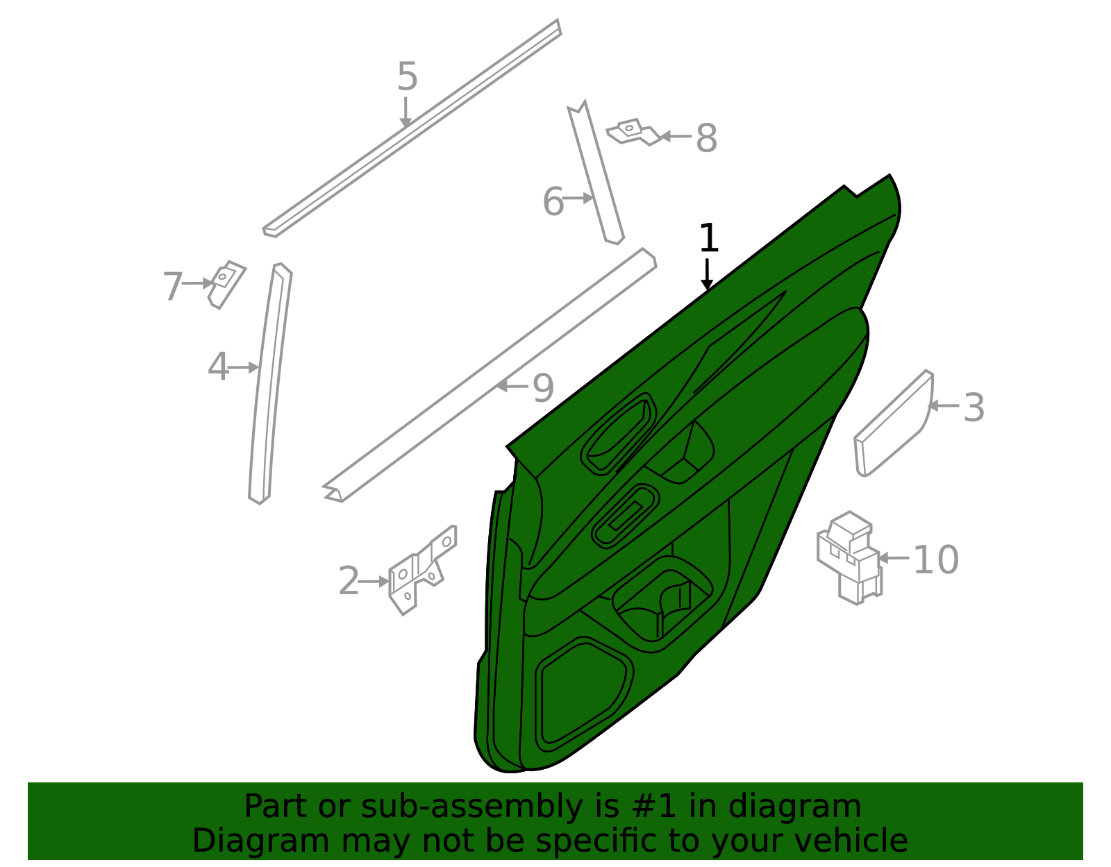 Door Interior Trim Panel - Infiniti (829A0-9NF3C) 3 Door Interior Trim Panel - Infiniti (829A0-9NF3C)