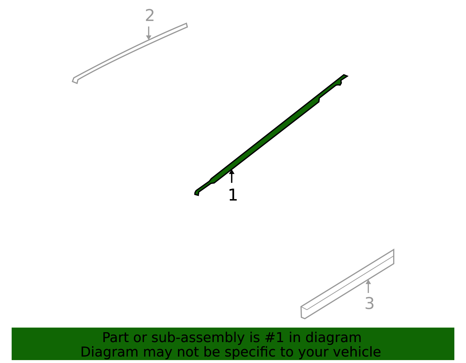 Rear Door Outside Moulding, Left - Infiniti (82821-1BA0B) 3 Rear Door Outside Moulding, Left - Infiniti (82821-1BA0B)