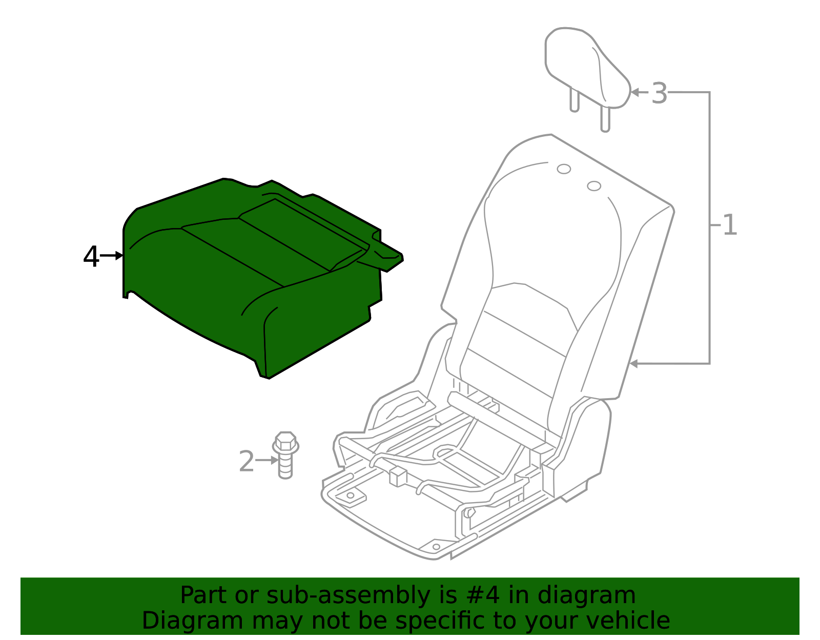 Seat Cushion Foam - Infiniti (88300-5NB0B) 3 Seat Cushion Foam - Infiniti (88300-5NB0B)
