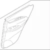 Rear Door Finisher Assembly, Left - Infiniti (82901-1UR0B) 8 Rear Door Finisher Assembly, Left - Infiniti (82901-1UR0B)