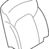 Seat Back Cushion Cover - Infiniti (87620-6GW2B) 2 Seat Back Cushion Cover - Infiniti (87620-6GW2B)
