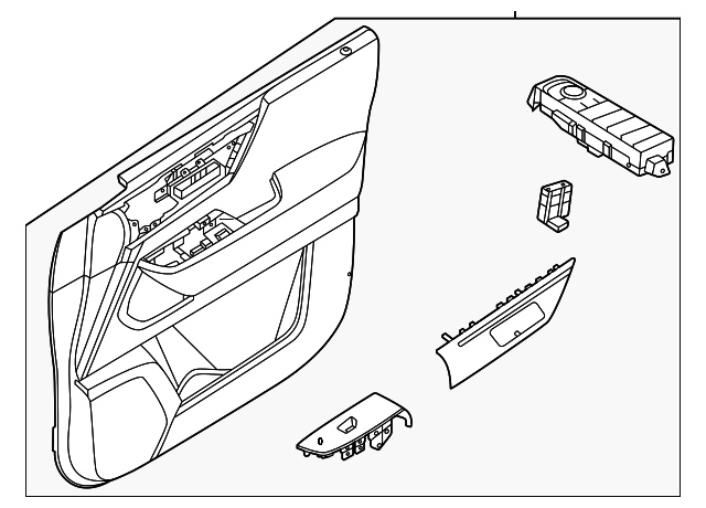 Door Interior Trim Panel - Infiniti (80901-7JA0C) 1 Door Interior Trim Panel - Infiniti (80901-7JA0C)