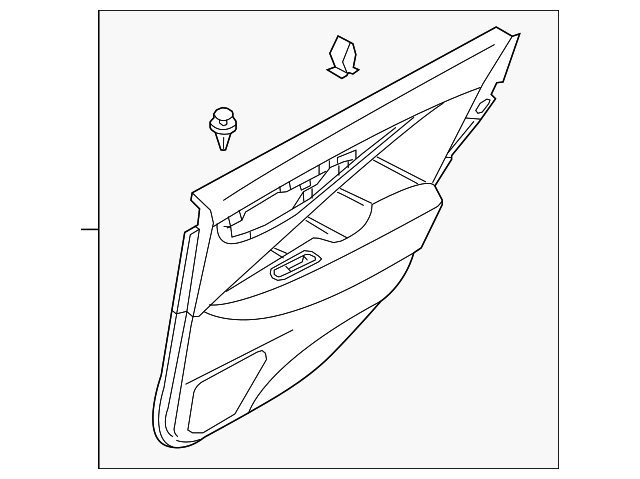 Door Interior Trim Panel - Infiniti (82900-6HN1C) 2 Door Interior Trim Panel - Infiniti (82900-6HN1C)
