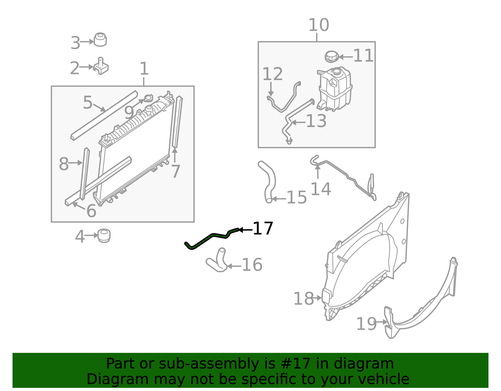 Automatic Transmission Oil Cooler Hose - Infiniti (216329GF0A) 3 Automatic Transmission Oil Cooler Hose - Infiniti (216329GF0A)