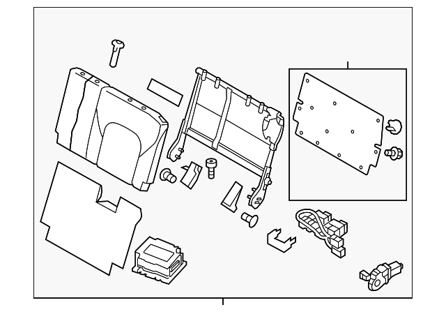 Seat Back Assembly - Infiniti (896505ZM1B) 3 Seat Back Assembly - Infiniti (896505ZM1B)