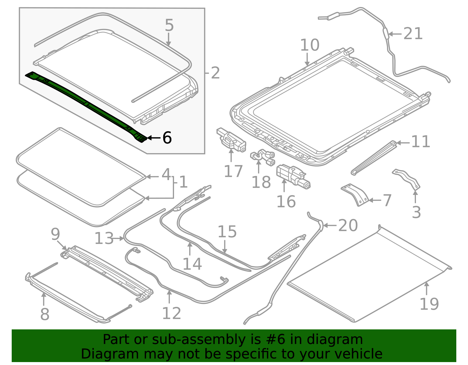 Sunroof Reinforcement - Infiniti (913027JA0A)