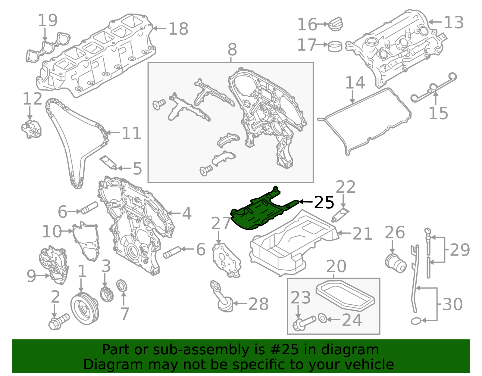 Engine Oil Pan Baffle - Infiniti (11113EY00C) 5 Engine Oil Pan Baffle - Infiniti (11113EY00C)