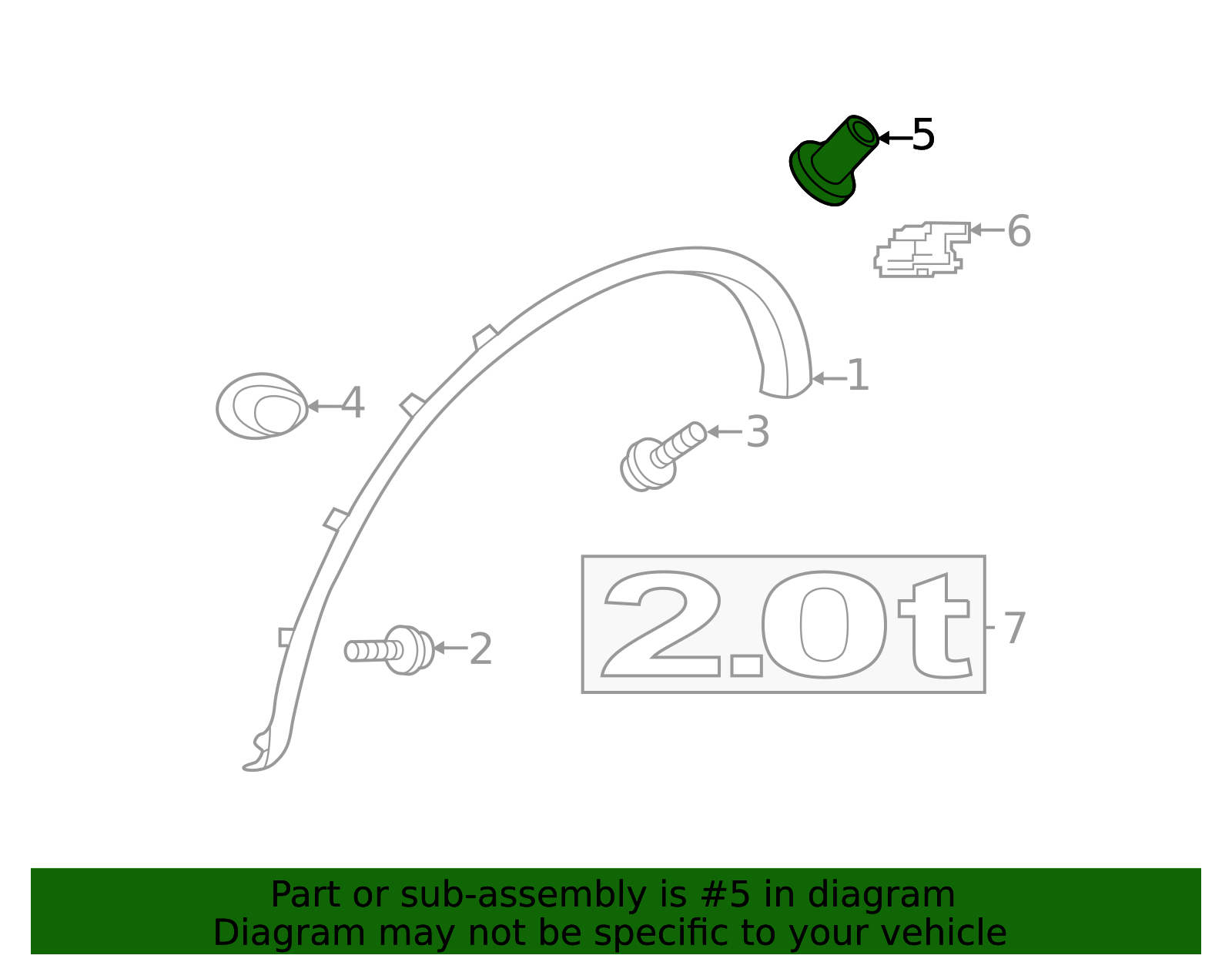 Wheel Opening Molding Grommet - Infiniti (76881JG00A) 7 Wheel Opening Molding Grommet - Infiniti (76881JG00A)