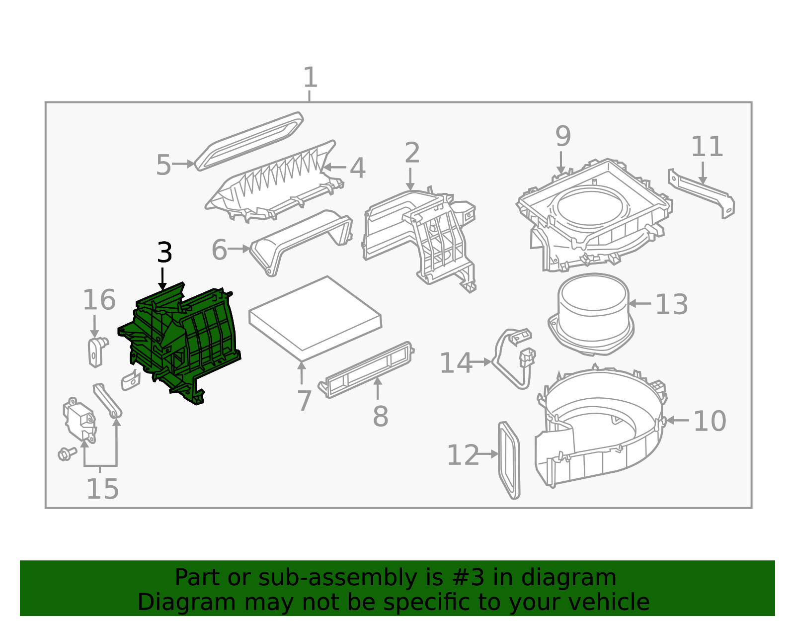 Cabin Air Filter Case - Infiniti (272351LA1B) 3 Cabin Air Filter Case - Infiniti (272351LA1B)