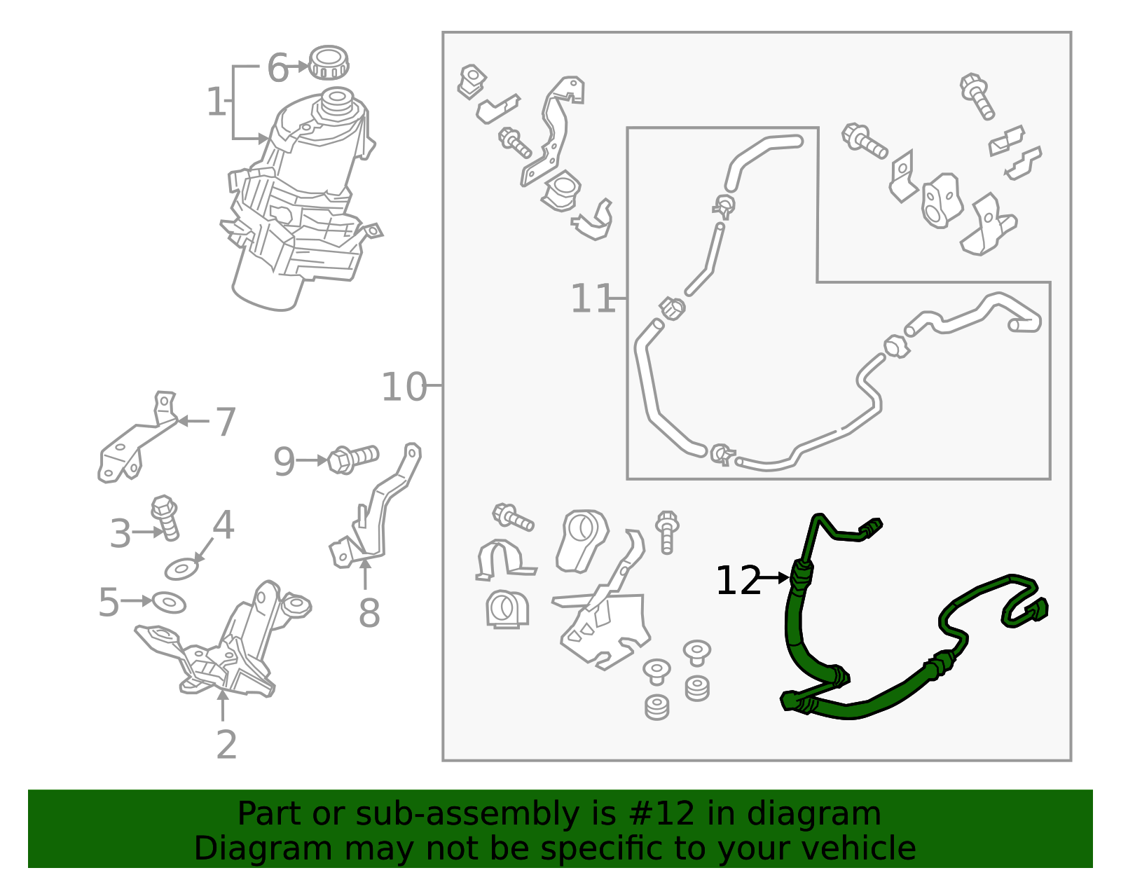 Pressure Hose - Infiniti (49720-4GE1A) 2 Pressure Hose - Infiniti (49720-4GE1A)