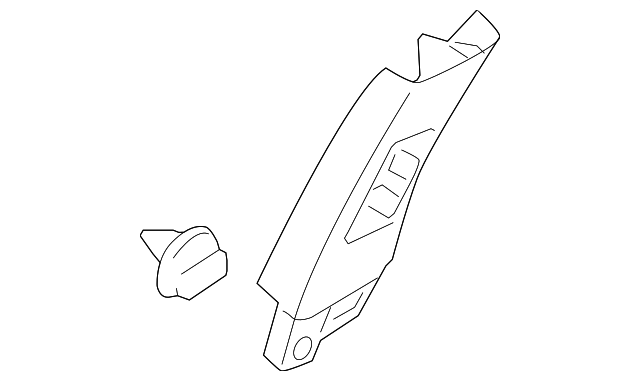 Upper Center Pillar Garnish, Left - Infiniti (76914-1BA0A) 2 Upper Center Pillar Garnish, Left - Infiniti (76914-1BA0A)