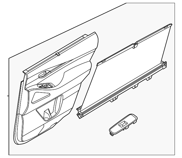 Door Interior Trim Panel - Infiniti (809A1-9NV5A) 1 Door Interior Trim Panel - Infiniti (809A1-9NV5A)