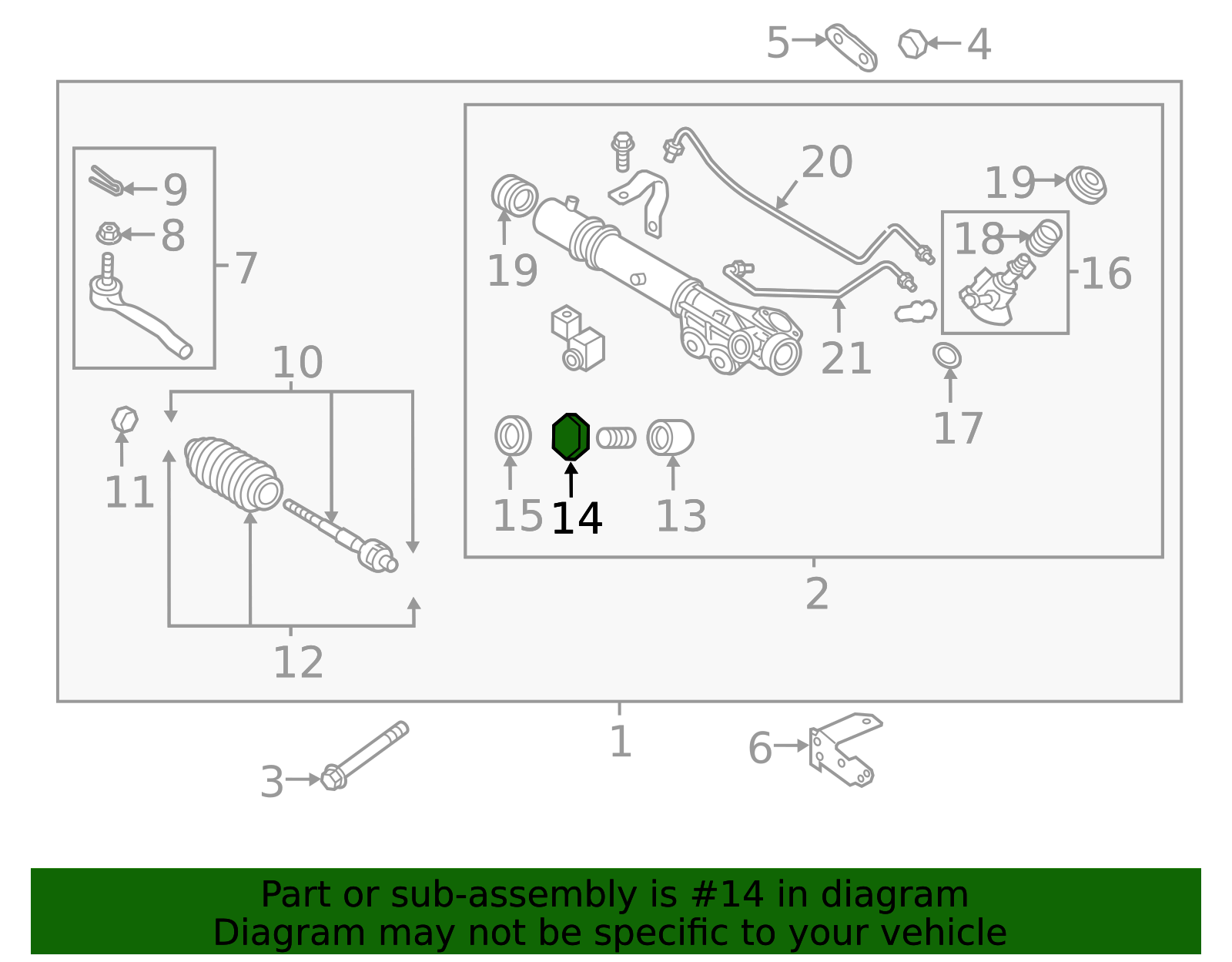 Rack And Pinion Nut - Infiniti (48233VW200) 3 Rack And Pinion Nut - Infiniti (48233VW200)
