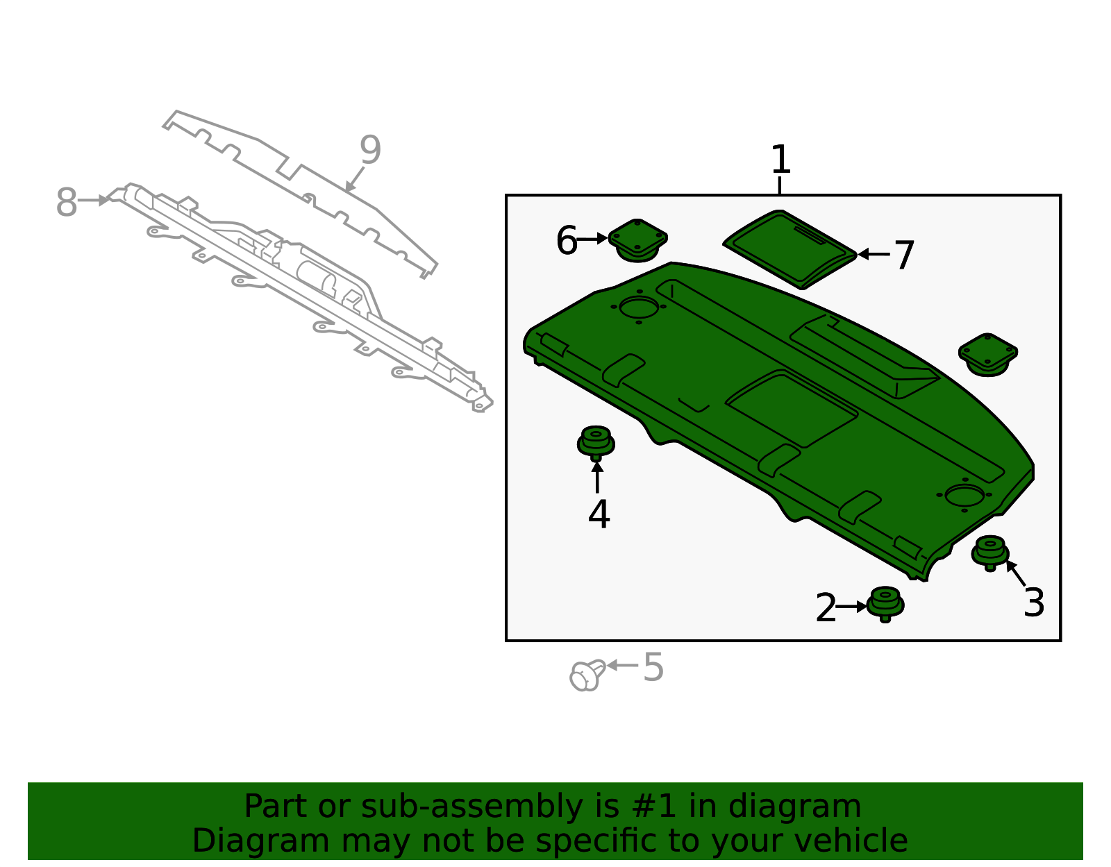 Pkg Tray Trim - Infiniti (79910-4AP5B) 3 Pkg Tray Trim - Infiniti (79910-4AP5B)