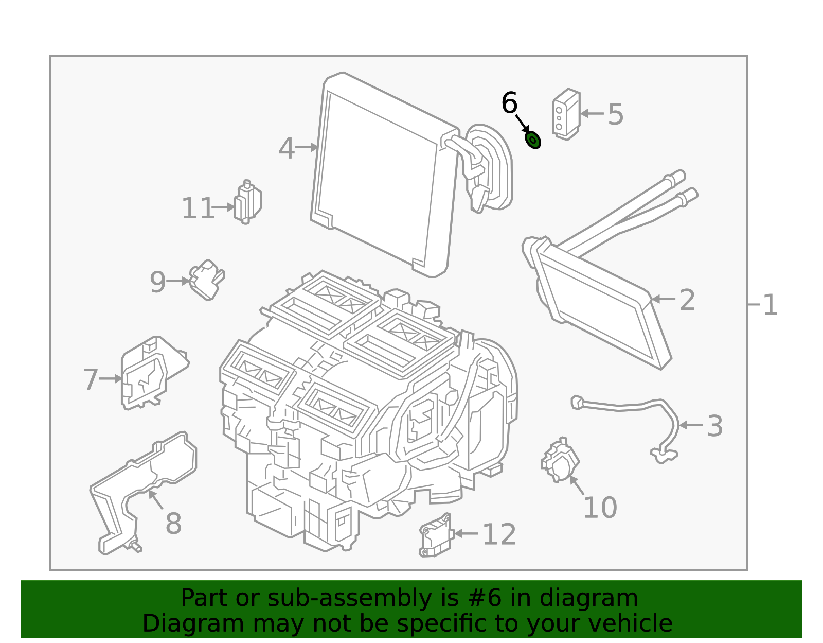 A/C Evaporator Core O-Ring - Infiniti (924774GF0A) 6 A/C Evaporator Core O-Ring - Infiniti (924774GF0A)