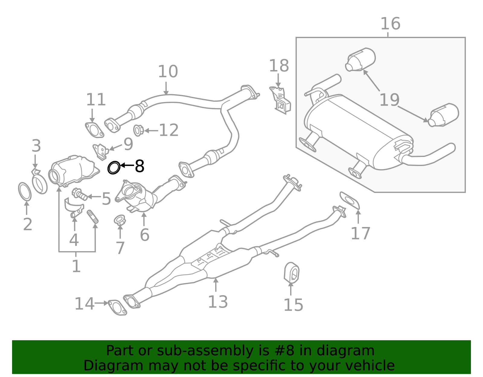 Converter & Pipe Gasket - Infiniti (208135CA0A) 4 Converter & Pipe Gasket - Infiniti (208135CA0A)