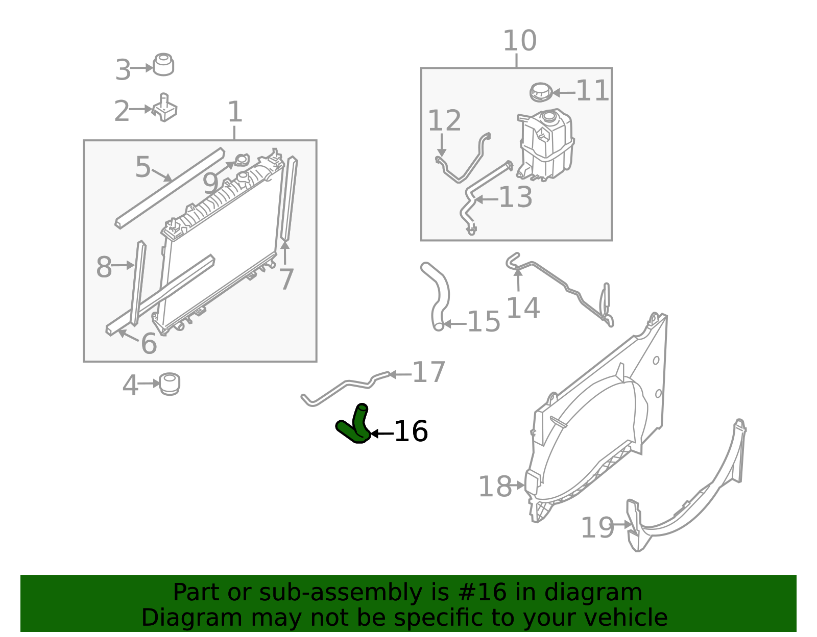 Radiator Coolant Hose - Infiniti (215037S000) 6 Radiator Coolant Hose - Infiniti (215037S000)