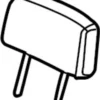 Rear Seat Headrest Assembly, Left - Infiniti (86430-3JM0B)