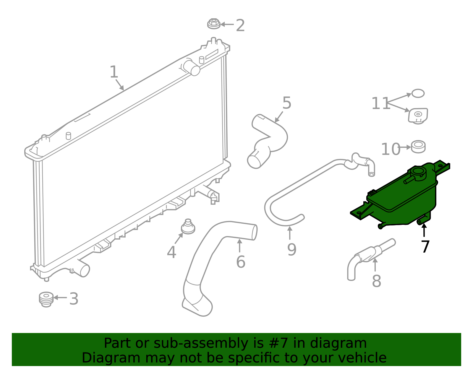 Engine Coolant Reservoir - Infiniti (21710-4GN0A) 3 Engine Coolant Reservoir - Infiniti (21710-4GN0A)