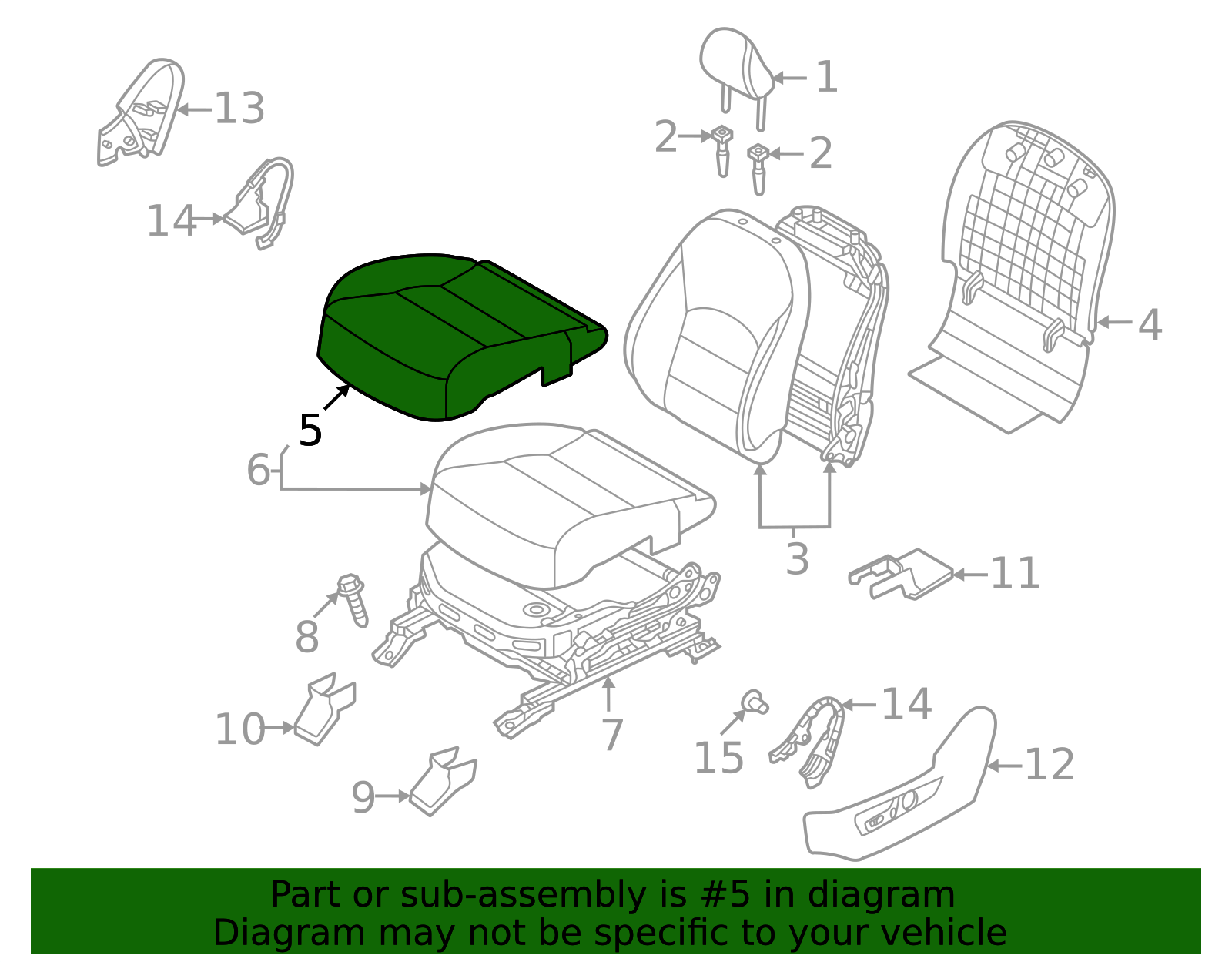 Seat Cover - Infiniti (87370-9CM8A) 3 Seat Cover - Infiniti (87370-9CM8A)