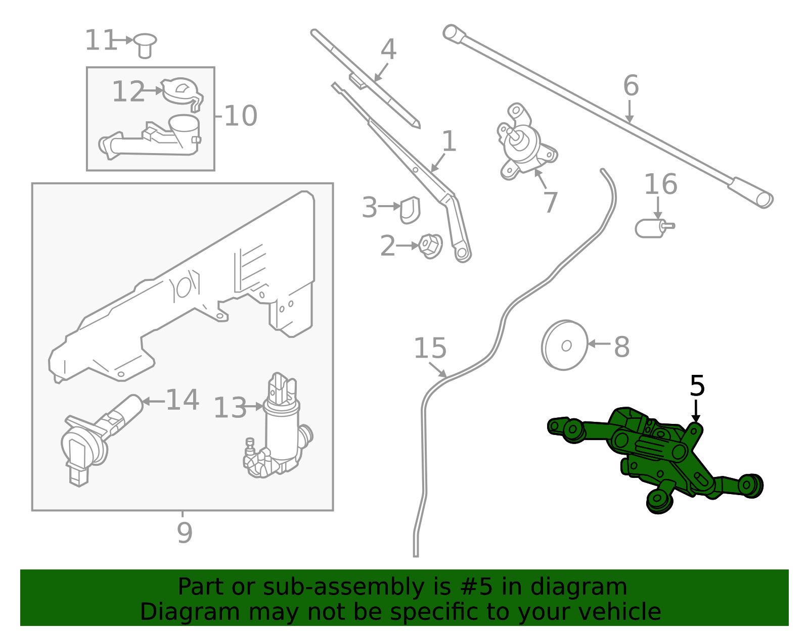 Wiper Motor - Infiniti (288157JA0A) 2 Wiper Motor - Infiniti (288157JA0A)