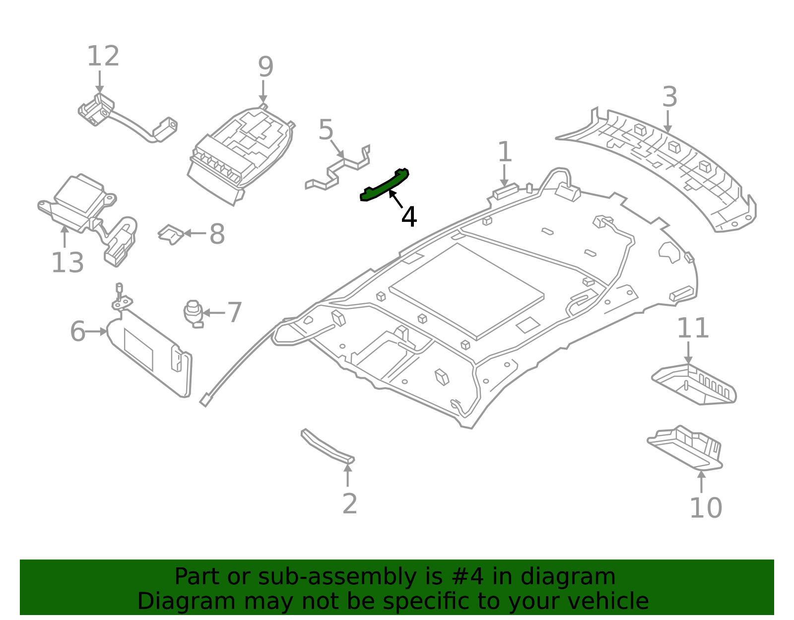 Interior Grab Bar - Infiniti (73940-5NA2B) 3 Interior Grab Bar - Infiniti (73940-5NA2B)