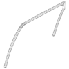 Rear Door Window Glass Run Rubber, Right - Infiniti (82330-6SA0D)
