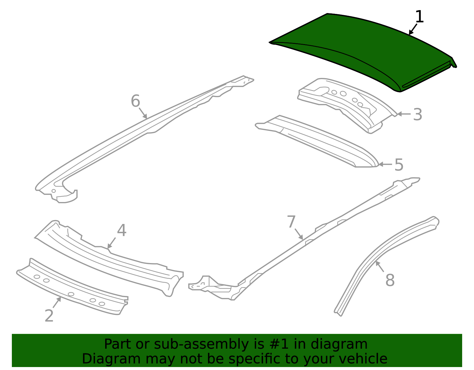 Roof Panel - Infiniti (G3114-5NAMB) 3 Roof Panel - Infiniti (G3114-5NAMB)