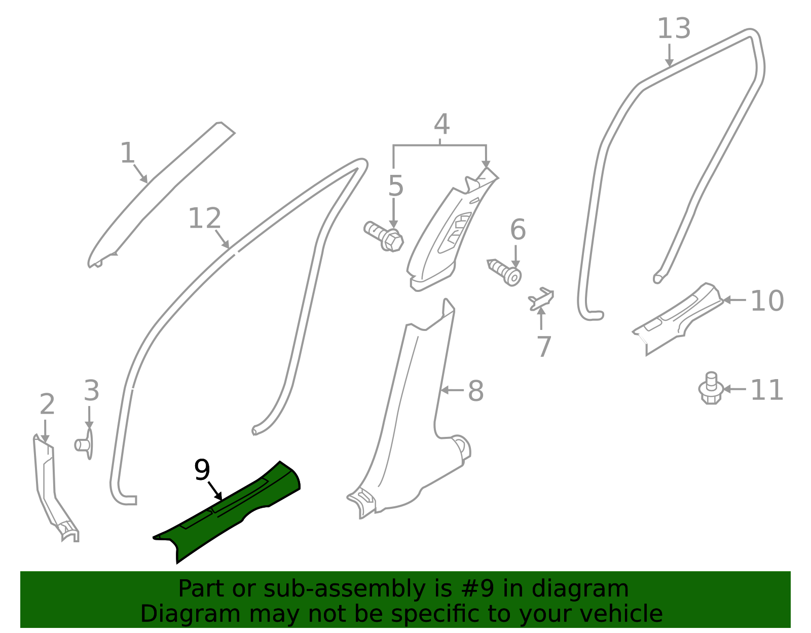 Door Sill Plate - Infiniti (769B5-5NA0A) 3 Door Sill Plate - Infiniti (769B5-5NA0A)