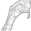 Rear Wheel House, Outer Left - Infiniti (G6711-1MAMA) 6 Rear Wheel House, Outer Left - Infiniti (G6711-1MAMA)