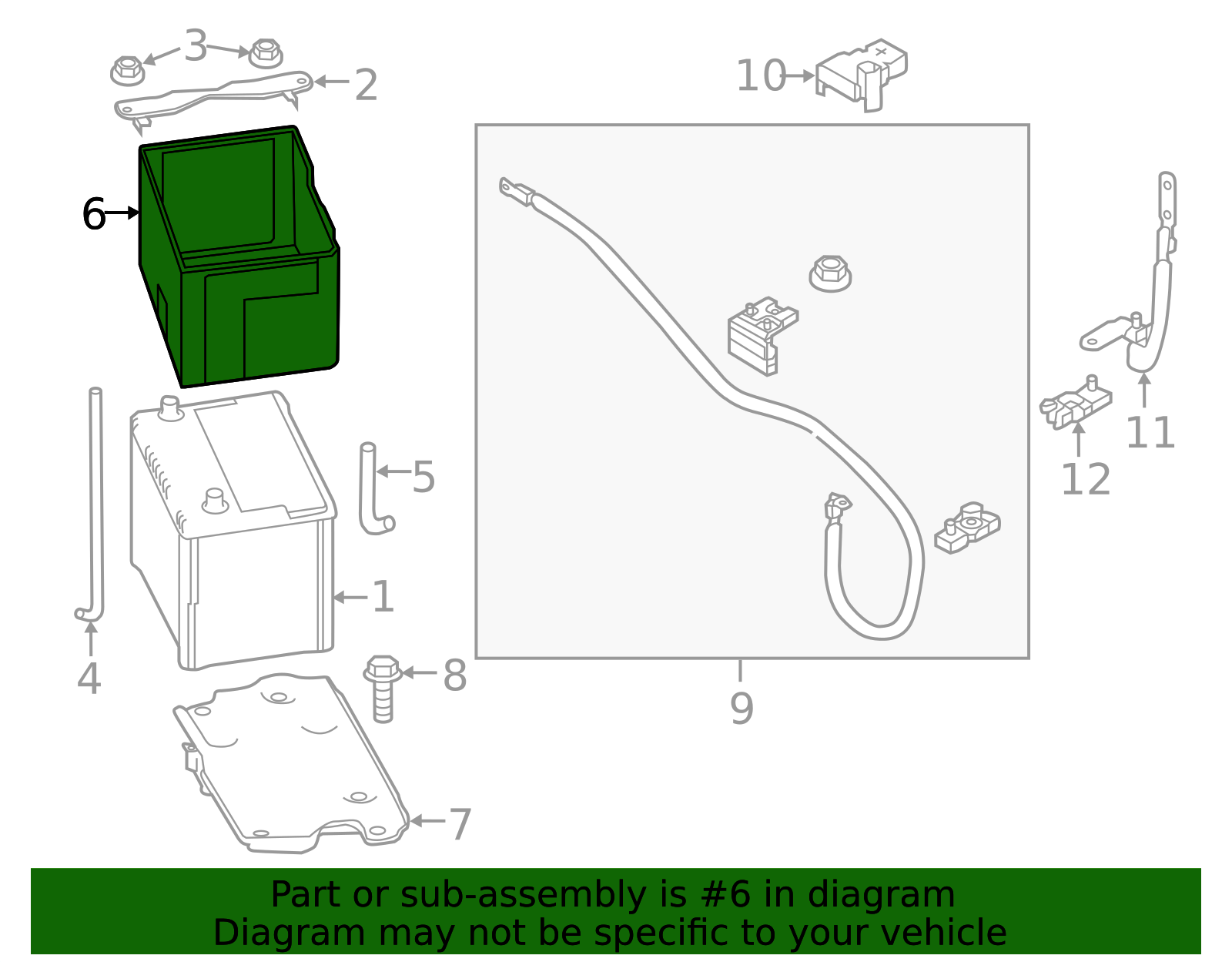 Battery Cover - Infiniti (244313WY0A) 5 Battery Cover - Infiniti (244313WY0A)