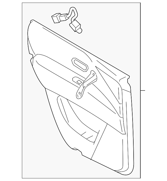Door Interior Trim Panel - Infiniti (82901-6GW1B) 2 Door Interior Trim Panel - Infiniti (82901-6GW1B)