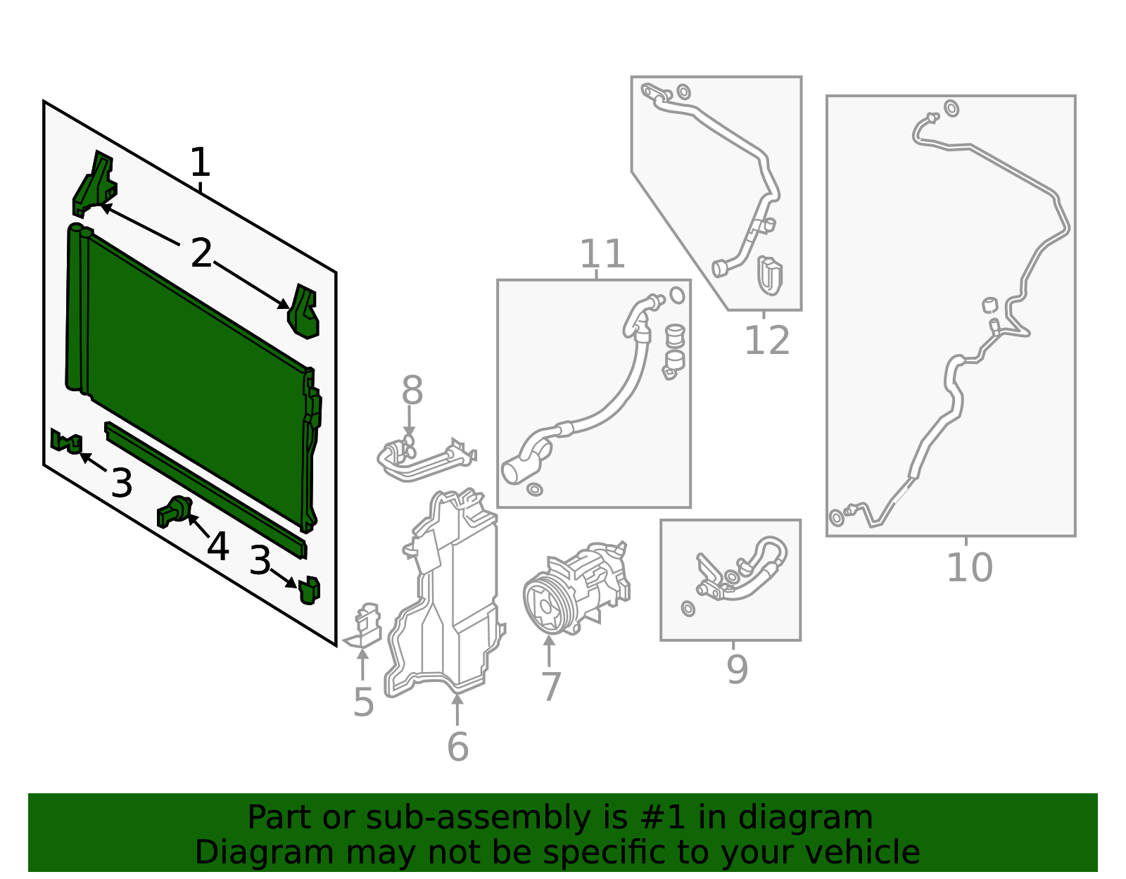 A/C Condenser - Infiniti (92100-6HB0A) 5 A/C Condenser - Infiniti (92100-6HB0A)