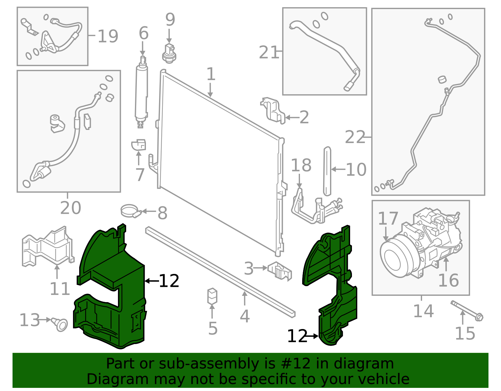A/C Condenser Duct - Infiniti (92185-3WU0A) 3 A/C Condenser Duct - Infiniti (92185-3WU0A)