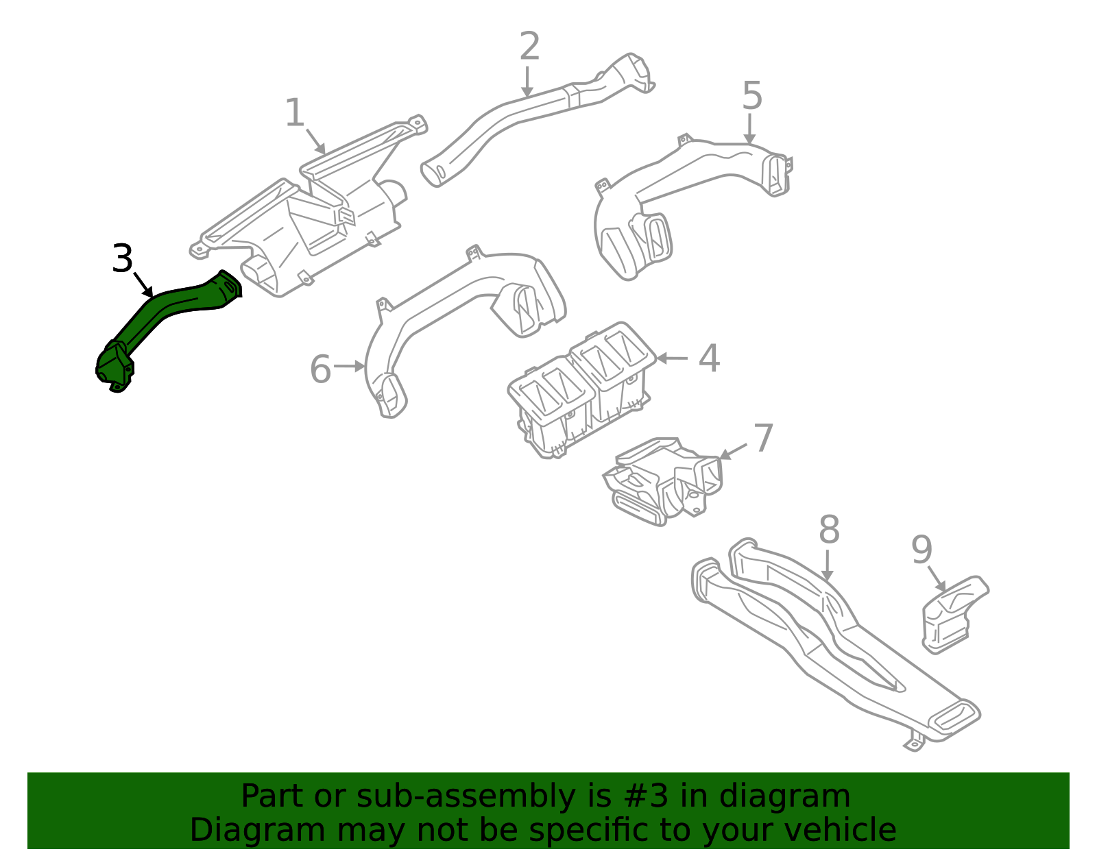 Windshield Defroster Nozzle - Infiniti (27810-1BA0A) 3 Windshield Defroster Nozzle - Infiniti (27810-1BA0A)