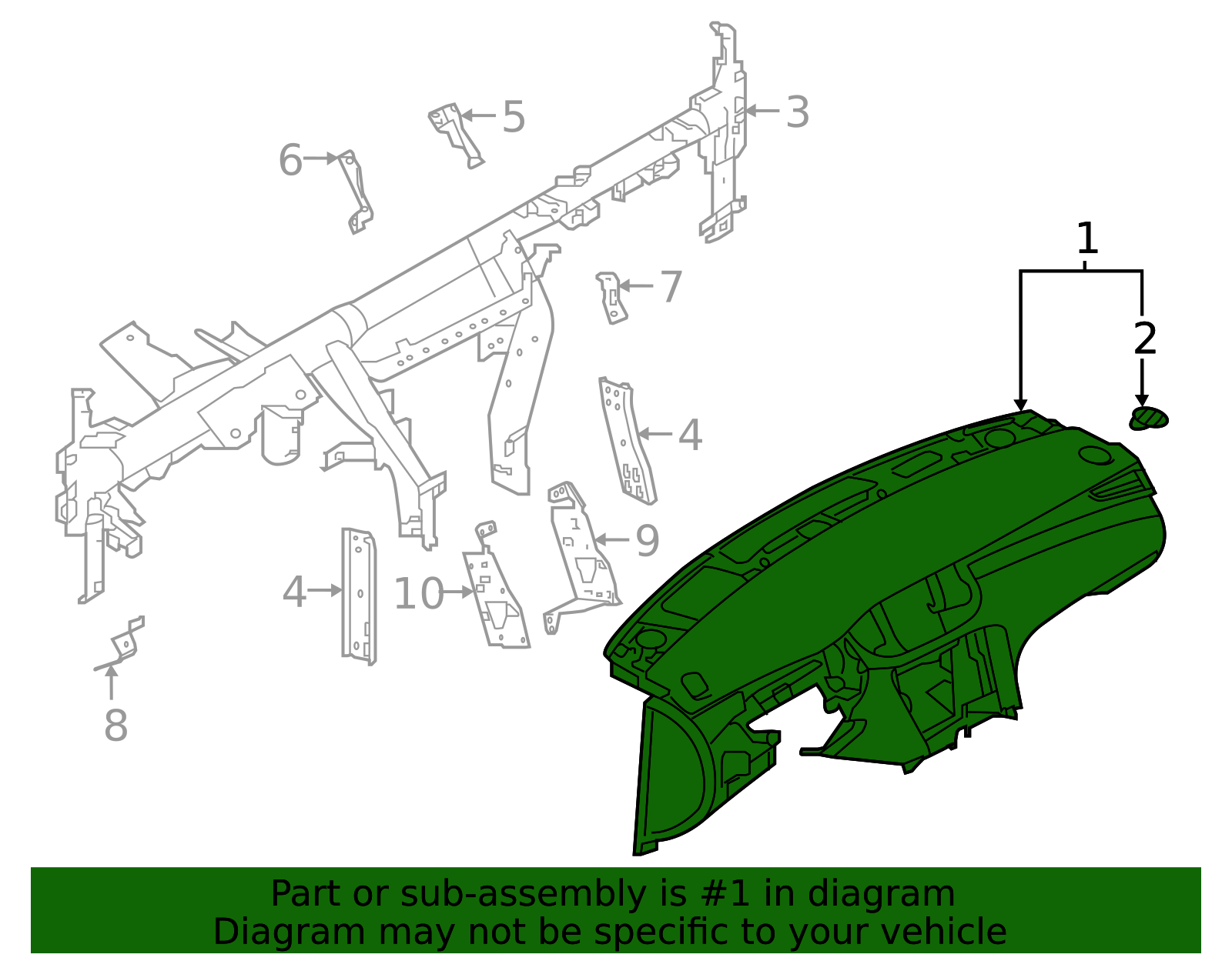 Instrument Panel - Infiniti (68200-9CN0B) 3 Instrument Panel - Infiniti (68200-9CN0B)