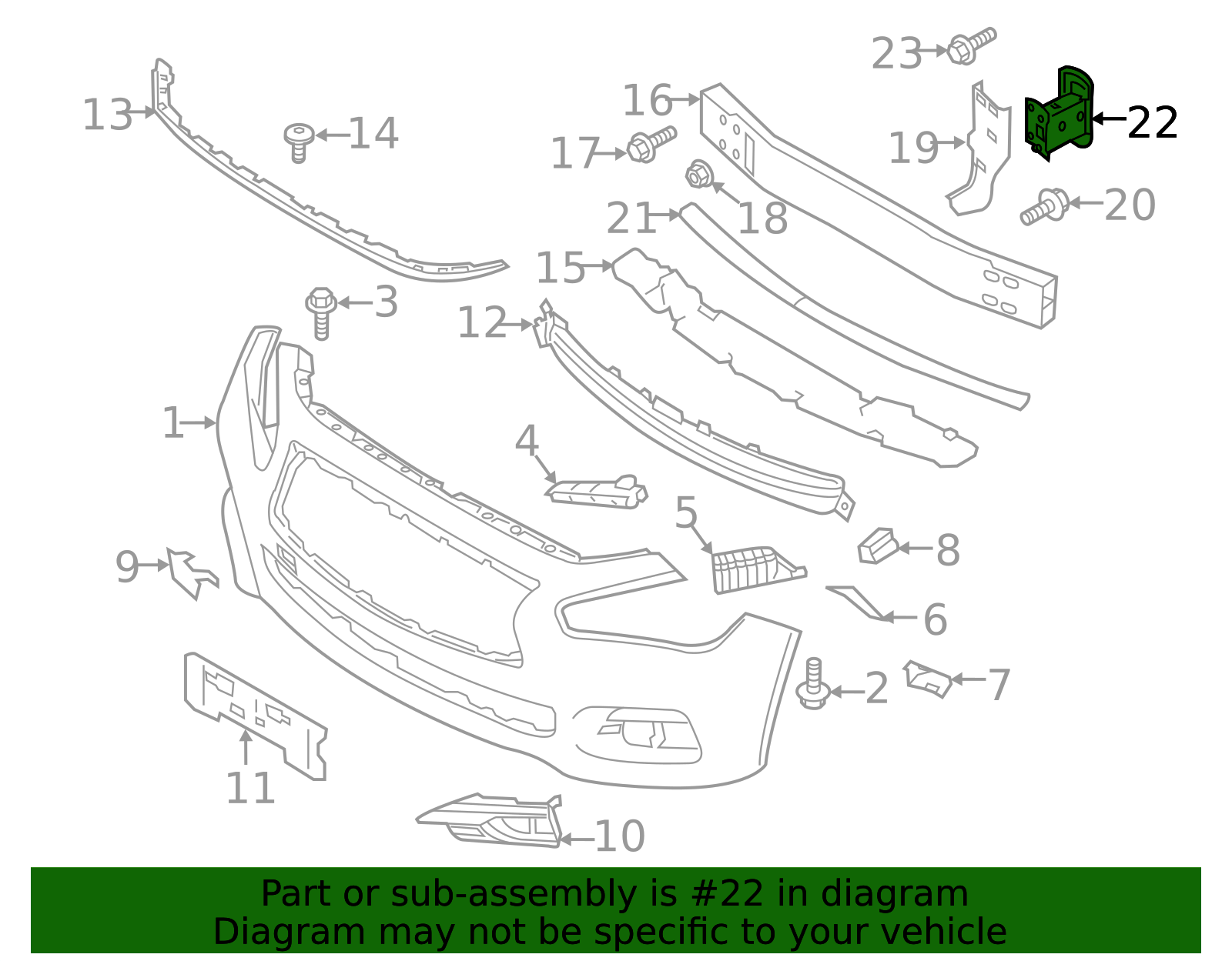Bumper Impact Bar Bracket - Infiniti (62211-4GA0A) 3 Bumper Impact Bar Bracket - Infiniti (62211-4GA0A)