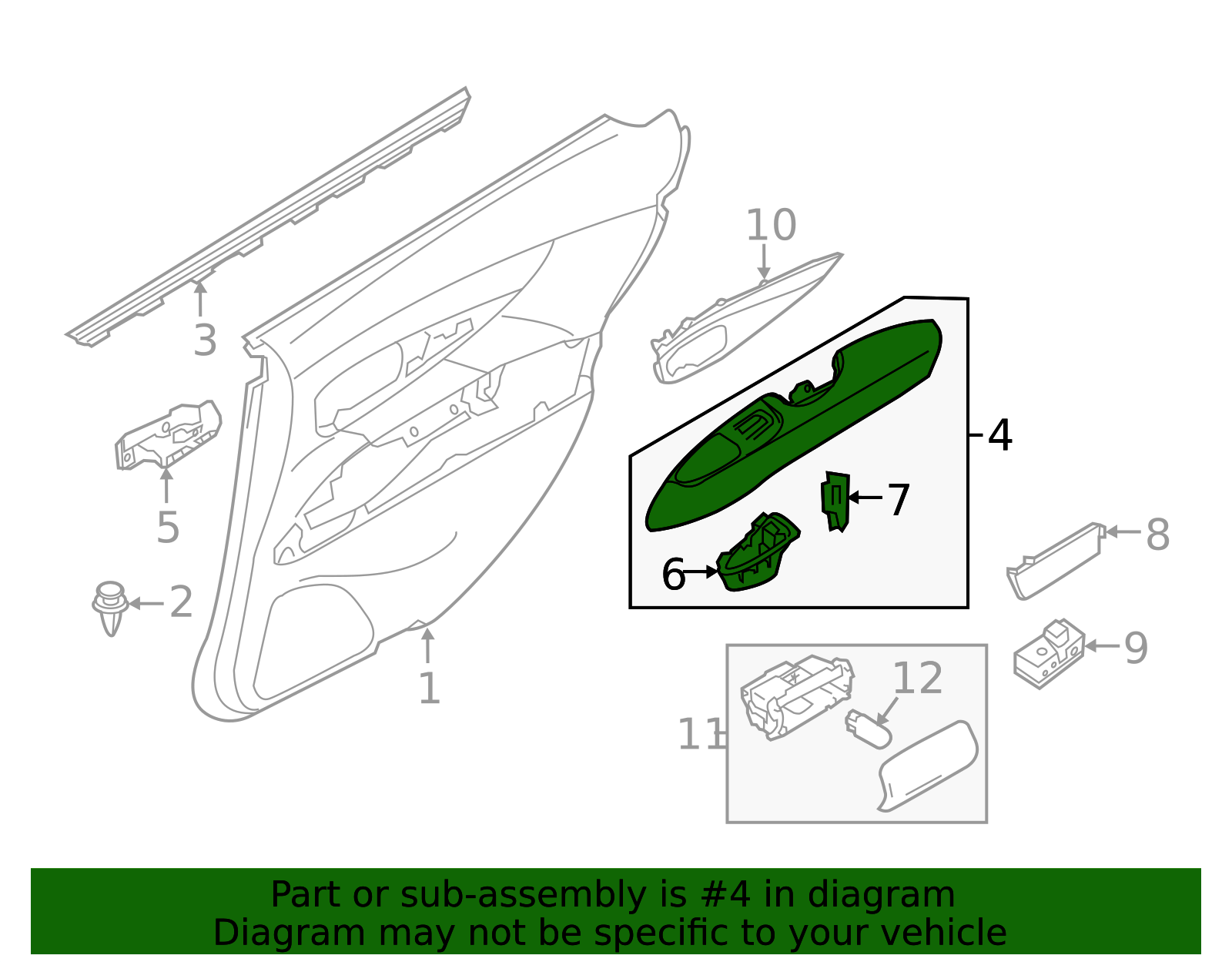 Door Armrest - Infiniti (82941-1PN1B) 3 Door Armrest - Infiniti (82941-1PN1B)