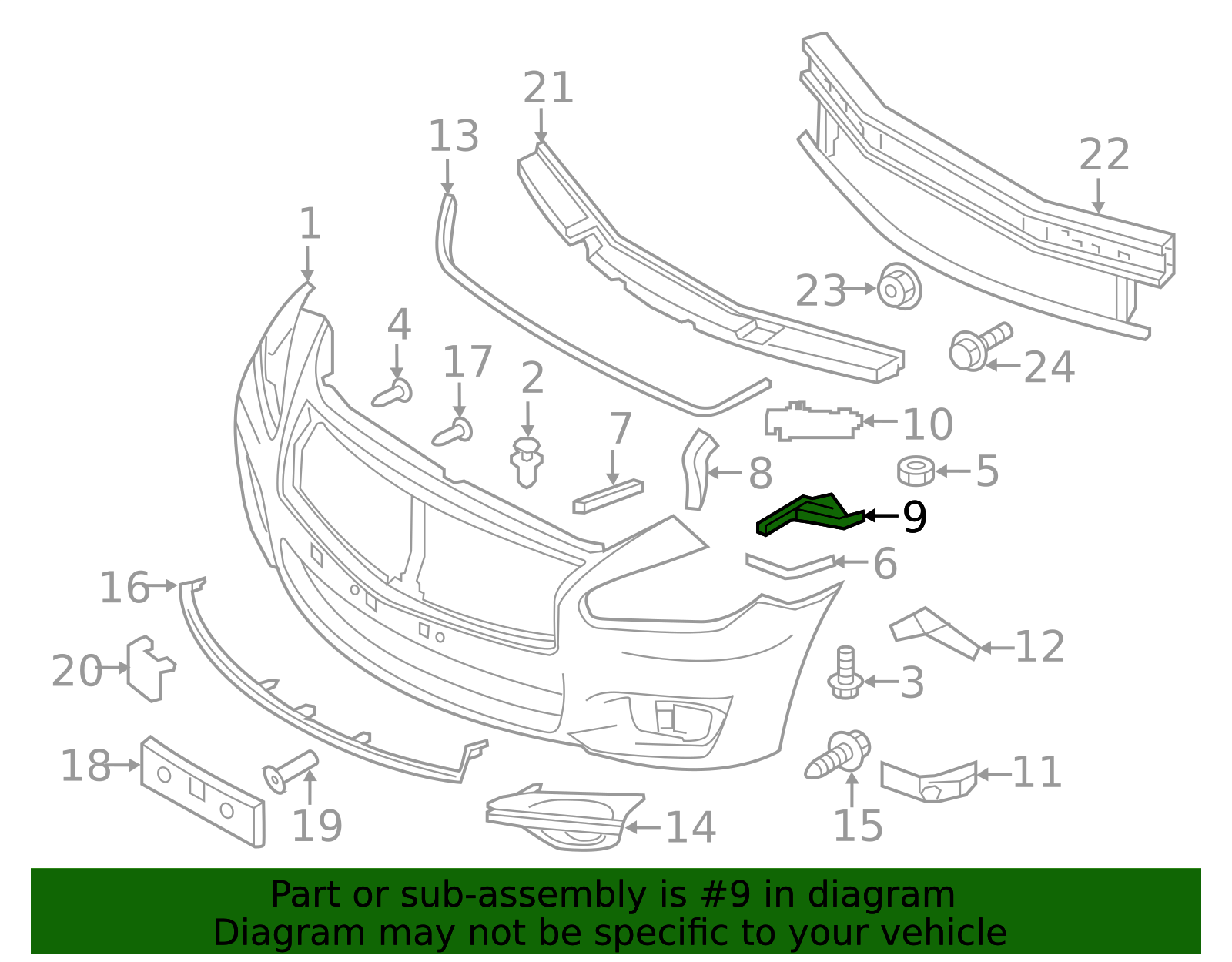 Front Bumper Side Stiffener, Right - Infiniti (62058-1MA0B) 3 Front Bumper Side Stiffener, Right - Infiniti (62058-1MA0B)