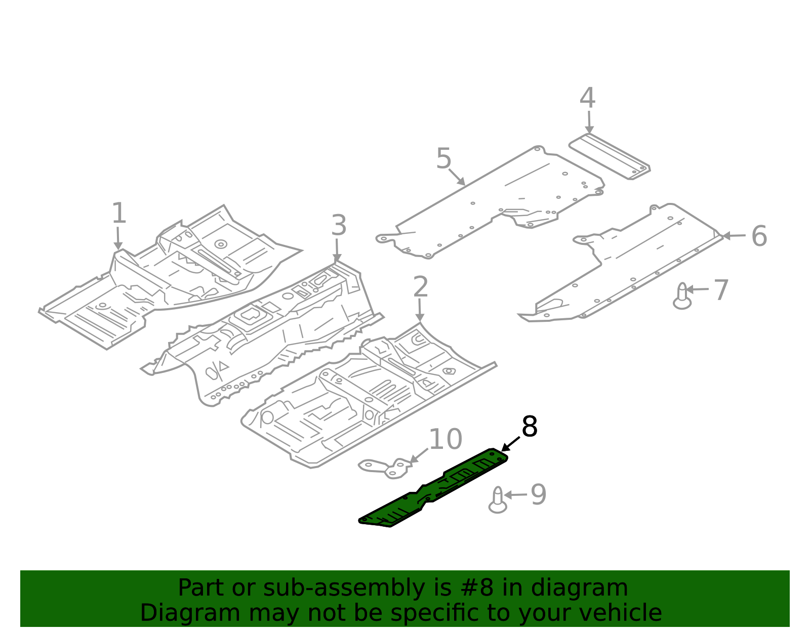 Floor Pan Splash Shield - Infiniti (74815-4GC0B) 3 Floor Pan Splash Shield - Infiniti (74815-4GC0B)