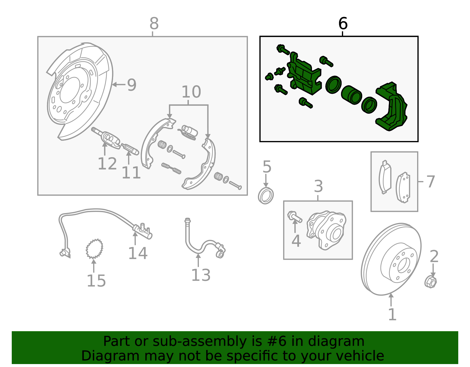 Disc Brake Caliper - Infiniti (440011AA0A) 5 Disc Brake Caliper - Infiniti (440011AA0A)