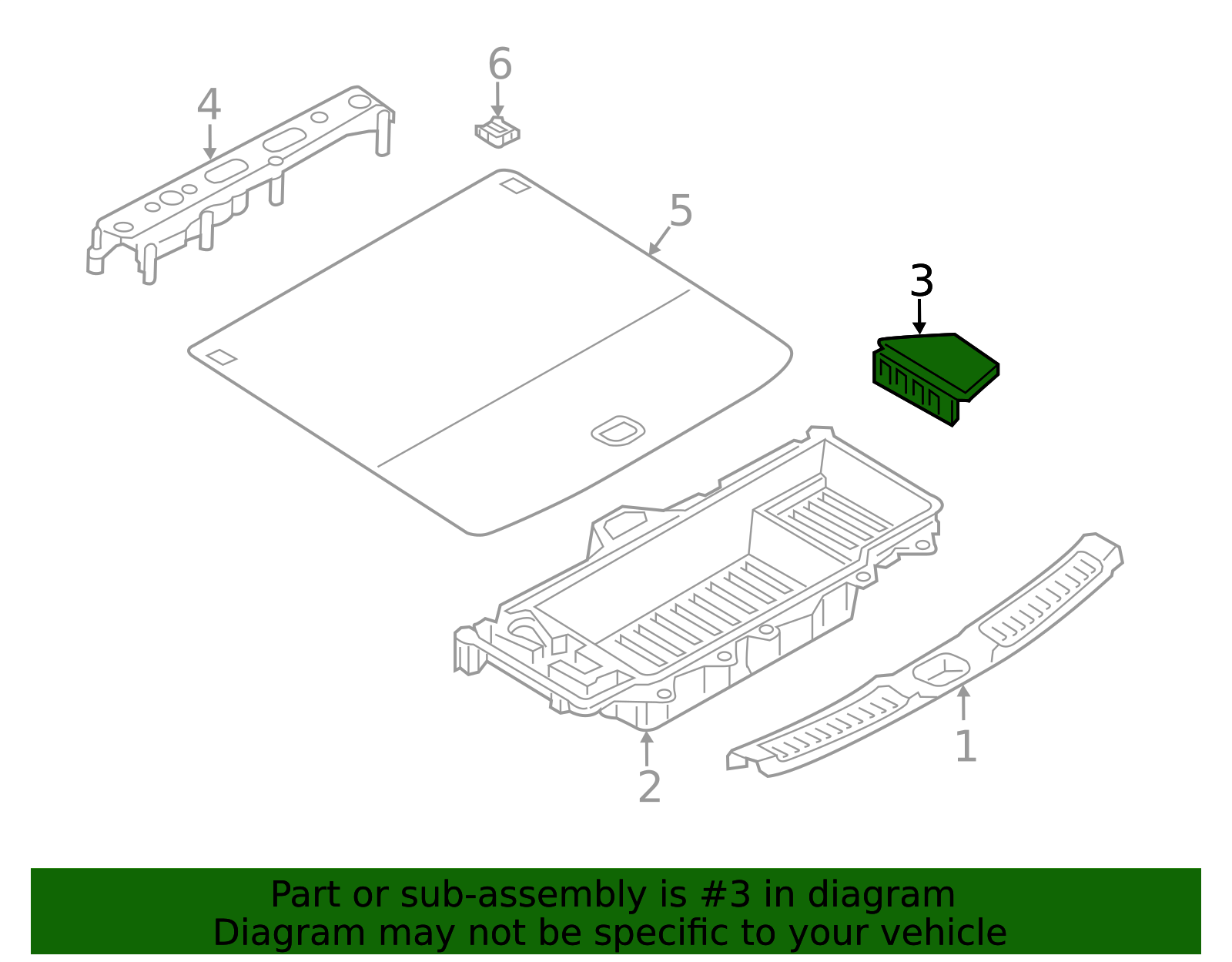 Floor Storage Compartment Lid - Infiniti (84907-5NA0B) 3 Floor Storage Compartment Lid - Infiniti (84907-5NA0B)
