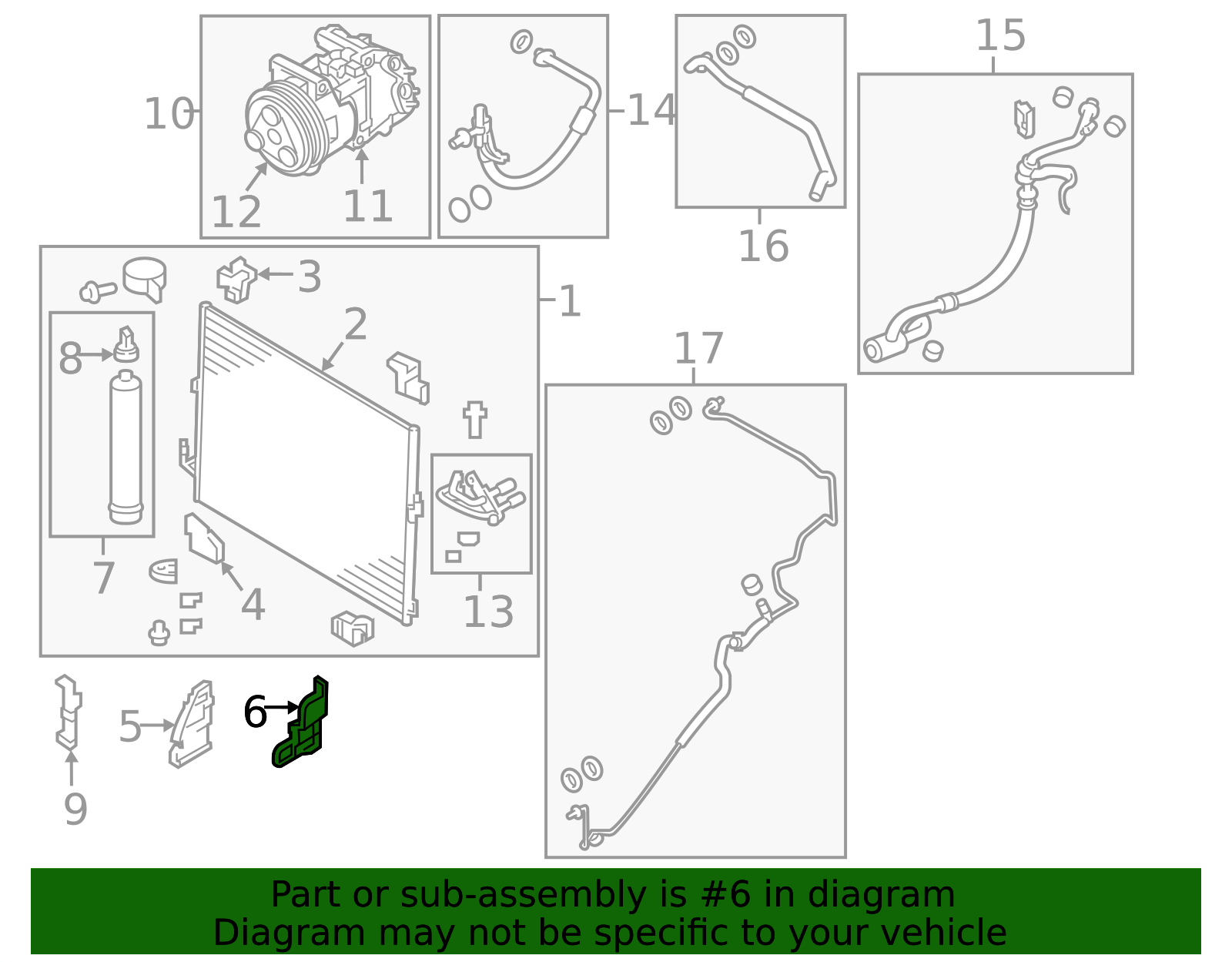 A/C Condenser Seal - Infiniti (92185-1MA0B) 3 A/C Condenser Seal - Infiniti (92185-1MA0B)