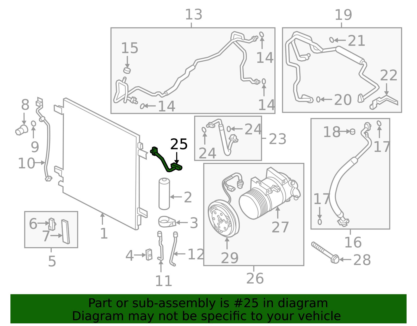 A/C Refrigerant Hose - Infiniti (924461LA0A) 3 A/C Refrigerant Hose - Infiniti (924461LA0A)