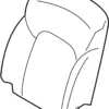 Seat Back Cushion Cover - Infiniti (87670-6GW1A) 7 Seat Back Cushion Cover - Infiniti (87670-6GW1A)
