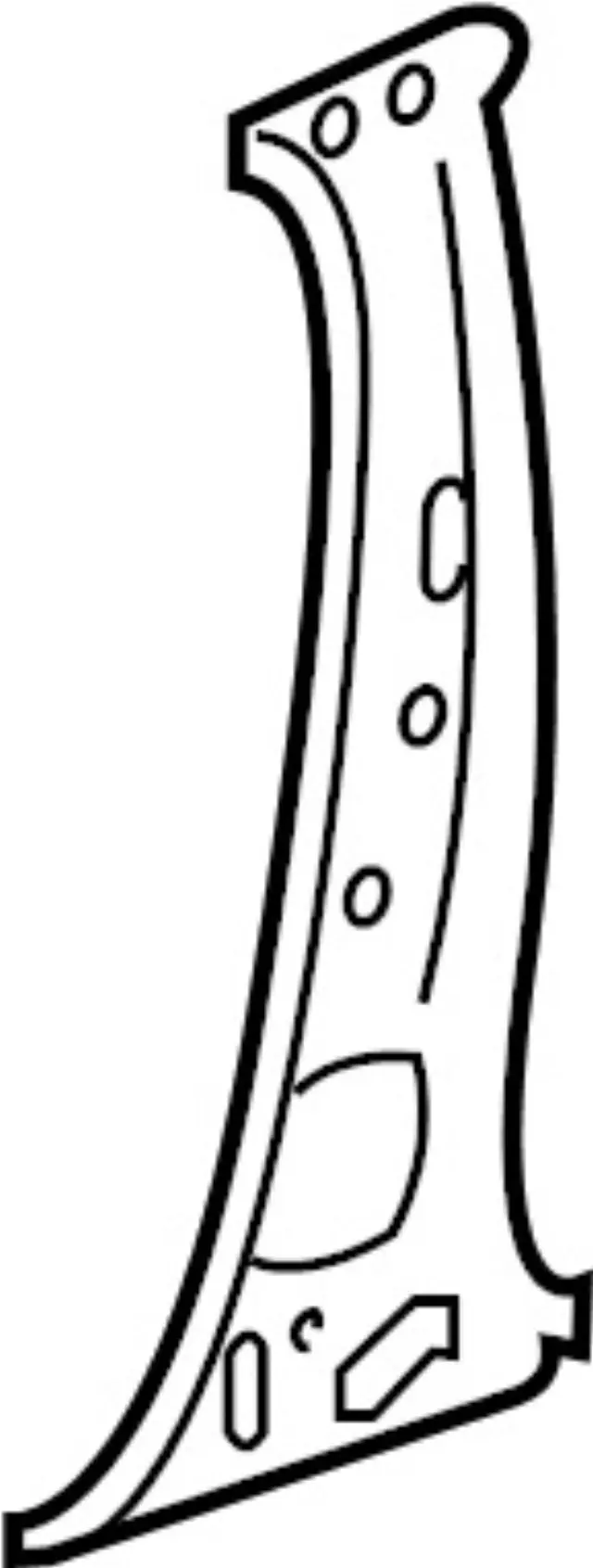 Center Pillar Assembly, Inner Left-Hand - Infiniti (G6531-5DAMA) 2 Center Pillar Assembly, Inner Left-Hand - Infiniti (G6531-5DAMA)