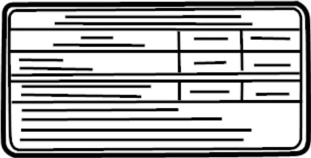Tire Information Label - Infiniti (990906TA0A)