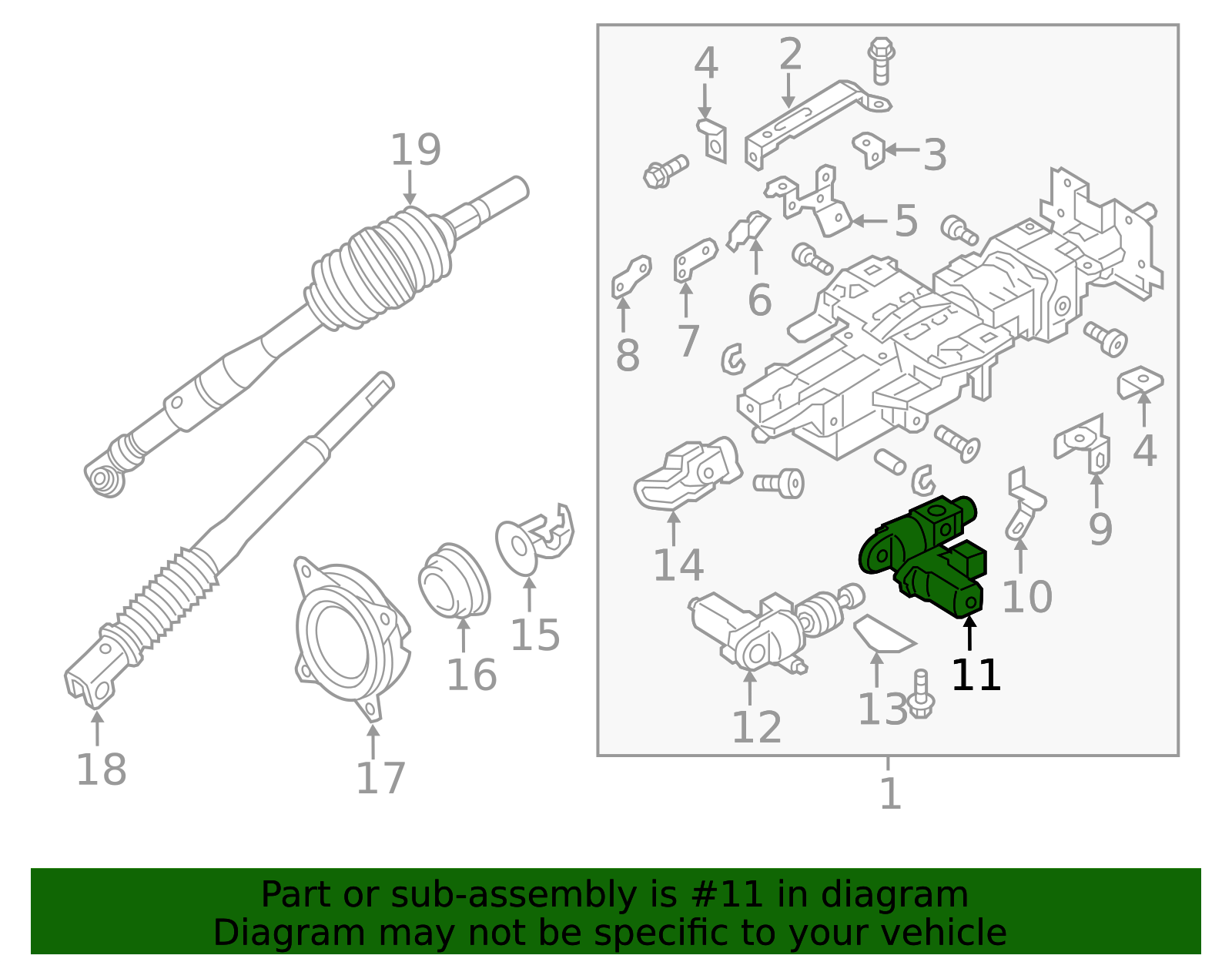 Steering Column Tilt Motor - Infiniti (489901LB6D) 3 Steering Column Tilt Motor - Infiniti (489901LB6D)