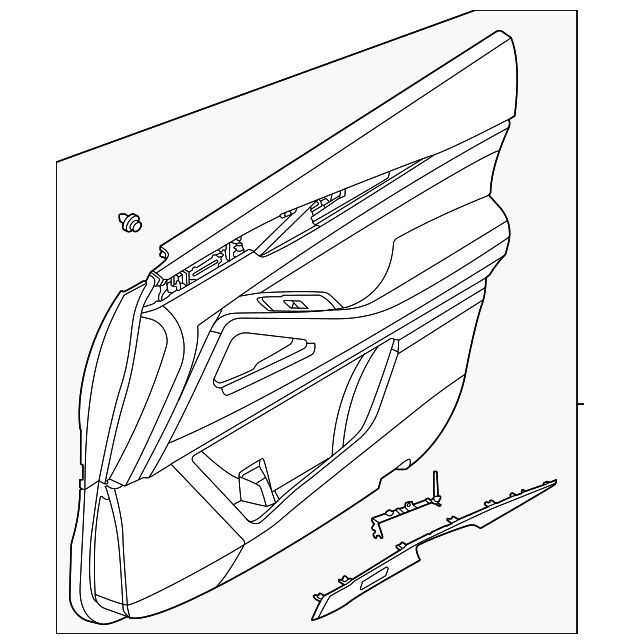 Door Interior Trim Panel - Infiniti (829A1-6SA4C) 1 Door Interior Trim Panel - Infiniti (829A1-6SA4C)