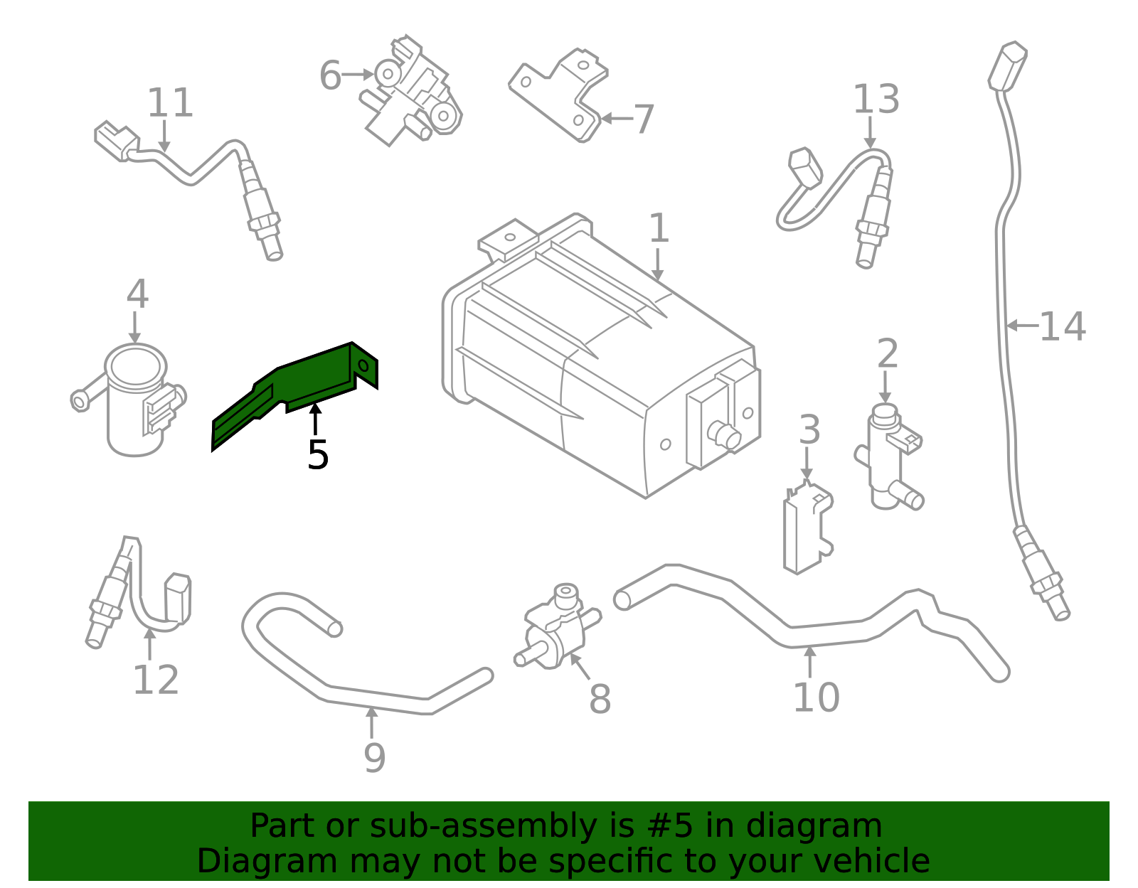 Vapor Canister Bracket - Infiniti (149533JA0A) 4 Vapor Canister Bracket - Infiniti (149533JA0A)